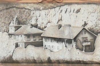 Detail obrázku ze štítu hlavní budovy usedlosti ( © Petr Turyna 02/2006)