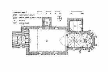  (© P. Dohnalová, D. Humpola: Kostel sv Jiljí v Našiměřicích - nové poznatky ke stavebnímu vývoji, Dějiny staveb, Klub Augusta Sedláčka, Plzeň 2013)