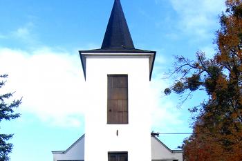Modlitebna církve Československé husitské v Bílé Lhotě v okrese Olomouc. (© Pavel Vítek  07/2022)