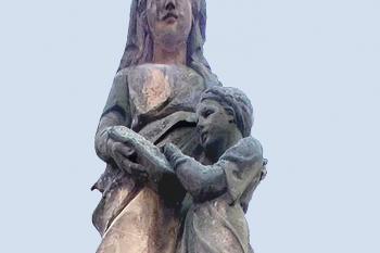 Sousoší Vyučování Panny Marie ve Velkém Týnci v okrese Olomouc. (© Pavel Vítek 07/2015)