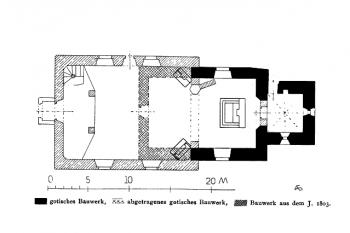  (©  Anton Gnirs: Topographie der historischen und kunstgeschichtlichen Denkmale in der tschechoslowakischen Republik sv. 50 die Bezirke Tepl und Marienbad, 1932)