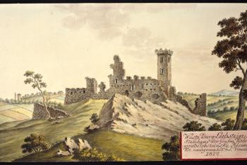 Hrad na obr. I.A.Venuta z roku 1822 (© Ing. Karel Kubín, 09/2017)
