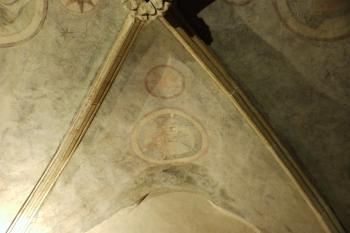 Kaple v přízemí - freska na klenbě - evangelista Lukáš (© Johannes Cladis, 02/2015)