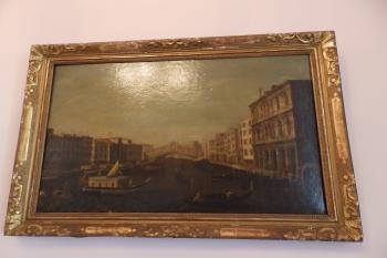 Neznámý autor: Canal Grande v Benátkách (18. stol.) v hale před ložnicí (© Johannes Cladis, 05/2016)