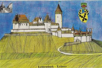 rekonstrukce hradu podle R. Vojkovského (© jan heřman, 02/2012)
