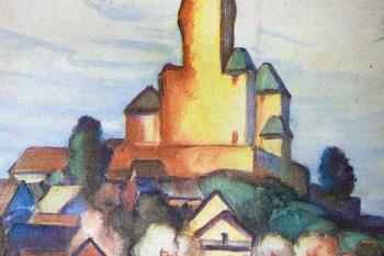 Hrad na kresbě Karla Tichého (otištěno v Pražském ilustrovaném zpravodaji, 1935, č. 25) (© Karel Tichý)