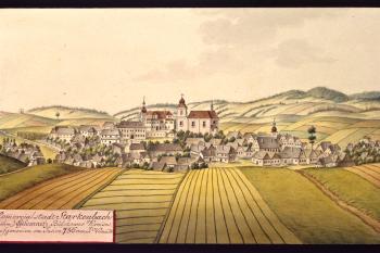 Jilemnice na vedutě I.A.Venuta z roku 1786 (© Ing. Karel Kubín, 09/2017)