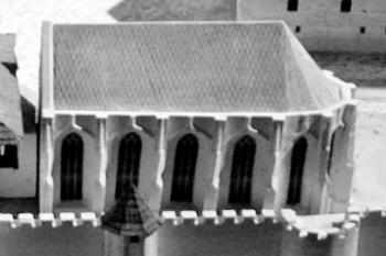 kaple na modelu hradu z výstavy 10. století architektury ( © Pavel Zany Komárek 02/2004)