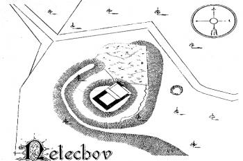 Plán Hradu Nelechova (A.Sedláček Hrady XII./188)