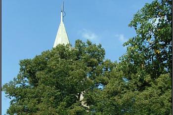 Kostel sv. Petra a Pavla, při kterém tvrz stávala ( © Petr Turyna 08/2005)