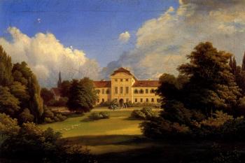 Vrbičanský zámek - olej na plátně 52x72,5cm, Mánesová Amálie (1817-1876) (© František Kinař, 04/2012)
