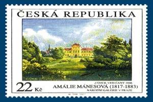 Vrbičanský zámek na poštovní známce (© František Kinař, 04/2012)