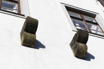 vysazené krakorce na vnější fasádě zámku ( © Jan P. Štěpánek 05/2007)
