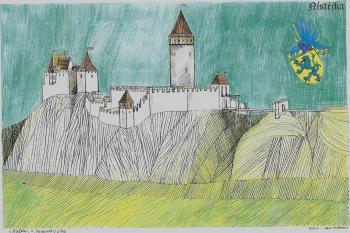 rekonstrukce hradu podle R. Vojkovského, J. Kašpara (© jan heřman, 02/2012)