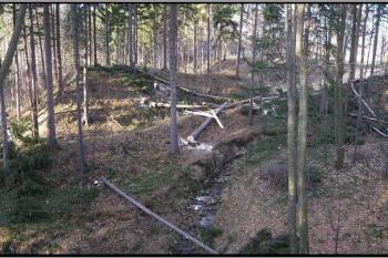 panorama hrádku uprostřed údolíčka - pohled od východu ( © Jan P. Štěpánek 2005)