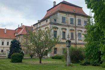 Přístupová cesta v areálu na nádvoří kláštera (© Ivo Rozehnal  04/2024)