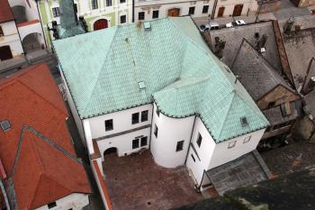 Dům Sokolů z Mor, sídlo muzea - z věže kostela sv. Mikuláše ( © Iva Spurná 21.2.2008)