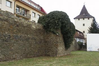 východní hradba s věží a Dolní branou (© Karel Husák, 02/2010)