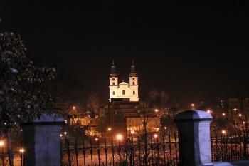 Mariánský kostel ze zámeckého parku ( © Jan P. Štěpánek 01/2010)