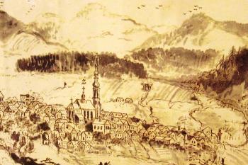 pohled z Frýdku na městečko Místek a kopec Štandl (vpravo) ( © Archiv města Brna)