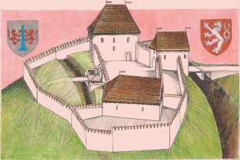 rekonstrukce hradu podle D. Menclové (© jan heřman, 02/2012)