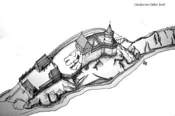 autorova vize podoby dolního hradu v Otaslavicích (© Ondřej Štěpánek 12/2007)