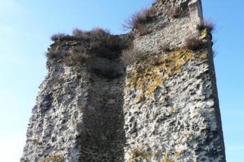 přesná polovina hlavní válcové věže dolního hradu ( © Jan P. Štěpánek 11/2009)