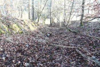Druhý /vnitřní/ příkop  /od severu/ (© Dušan Dohňanský  12/2022)