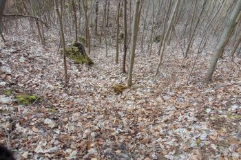 Jz. spojovací koridor mezi teraskou a obrannou baštou nebu studni (© Dušan Dohňanský  04/2021)