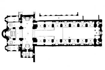 půdorys současné baziliky (© M. Pojsl, Velehrad, Velehrad, 2002.)