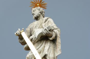 socha na Bazilice Navštívení Panny Marie (Svatý Kopeček) (© František Kinař, 08/2014)