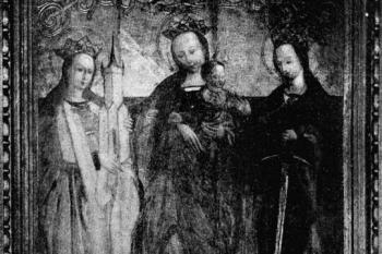 Pouchobradská deska (© fotorepro Karel Chytil: Soupis památek historických a uměleckých v Království Českém, sv. 11 Politický okres chrudimský, Archaelogická komise při České akademii císaře Františka Josefa pro vědy, slovesnost a umění, Praha 1900)