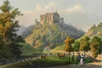  (A. Haun Pernštejn, 1857 , zdroj:http://www.veduta-art.com)