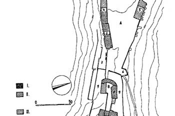 Dnešní situace hradu (Plaček, Miroslav: Ilustrovaná encyklopedie moravských hradů, hrádků a tvrzí, Praha 2001, s. 476.)