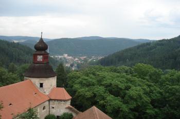 pohled z hradu na městečko (© Jaromír Schoffer, 02/2010)