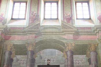Sousoší Vidění sv. Bernarda na severním konci refektáře (© Ivan Grisa, 09/2008)