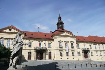 celkový pohled na tzv. Novou radnici v brně z rampy kostela sv. Mikuláše ( © Jan P. Štěpánek 06/2009)