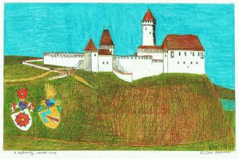 Pořešín s bergfritem (© jan heřman, 12/2014)
