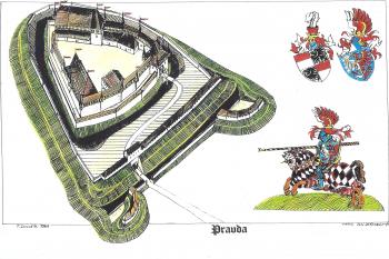 rekonstrukce hradu podle T. Durdíka (© jan heřman, 02/2012)