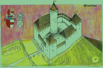 rekonstrukce hradu podle Z. Procházky (© jan heřman, 02/2012)