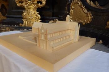 Model klášterního kostela před zničením za husitských válek (© Johannes Cladis, 05/2014)