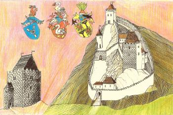 rekonstrukce hradu podle K. Světlíka (© jan heřman, 02/2012)