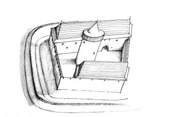 autorova vize podoby hradu ve 14. století ( © Ondřej Štěpánek 02/2007)