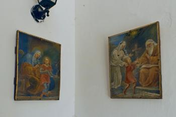Legenda o sv. Ludmile v podvěží - dílo naivního umělce (© Johannes Cladis, 06/2014)