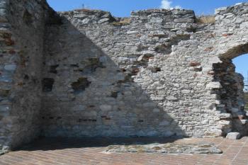 pozdně gotický objekt na původním nádvoří, otisk schodiště do vyššího patra (© Jan Večeřa, 08/2015)