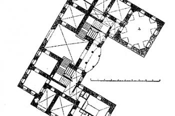 půdorys hlavní budovy ( © Ilustrovaná encyklopedie českých zámků, Libri, Praha 1997)