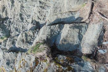 Ve skále vytesané schůdky vedoucí na pozorovatelnu (© Dušan Dohňanský  04/2021)