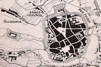 Brno před švédským obléháním v roce 1643 ( © O. Vičar, 1958)