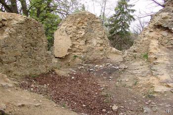 Zbytek stavení v jihozápadní části jádra ( © Roman Řezáč 04/2005)