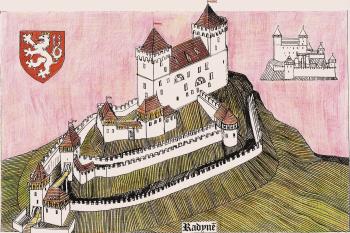 rekonstrukce hradu  podle T. Durdíka (© jan heřman, 02/2012)